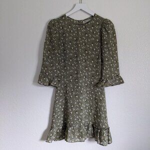 Reformation Green Floral Mini Dress - 2/4